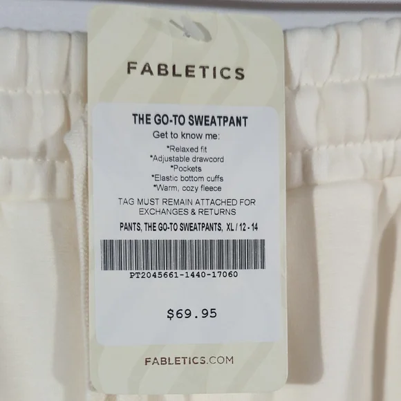 Fabletics Women's Soft Cream Joggers - Picture 2 of 7